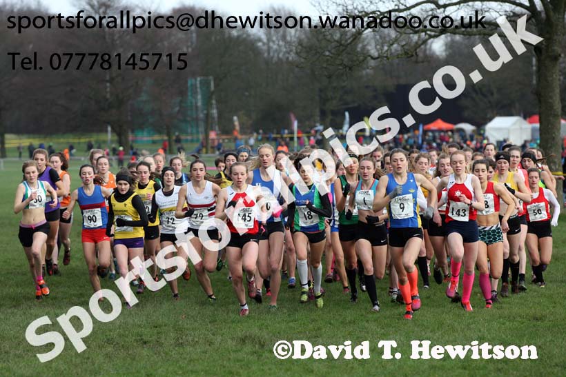 Womens under-17 Northern Cross Country Champs., Witton Park, Blackburn. Photo: David T. Hewitson/Sports for All Pics